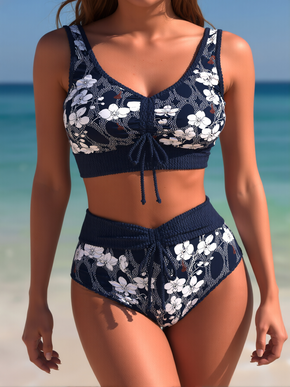 ARVONA Midnight Blossom Bikini Set