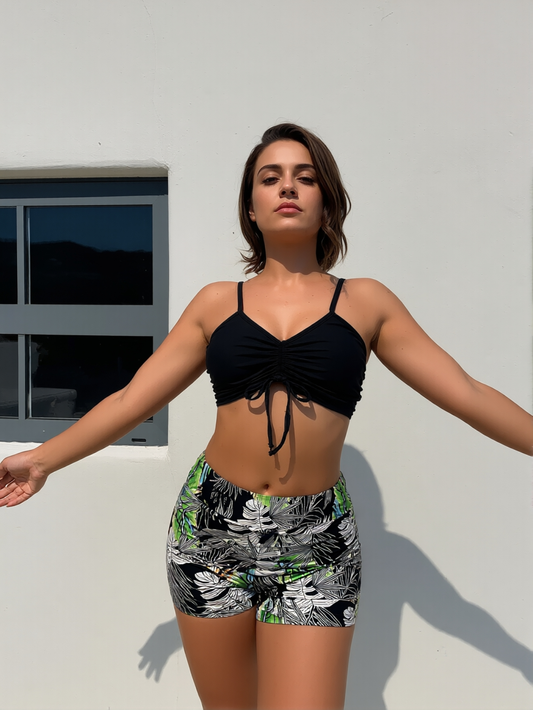 Midnight Tropics Tankini Set