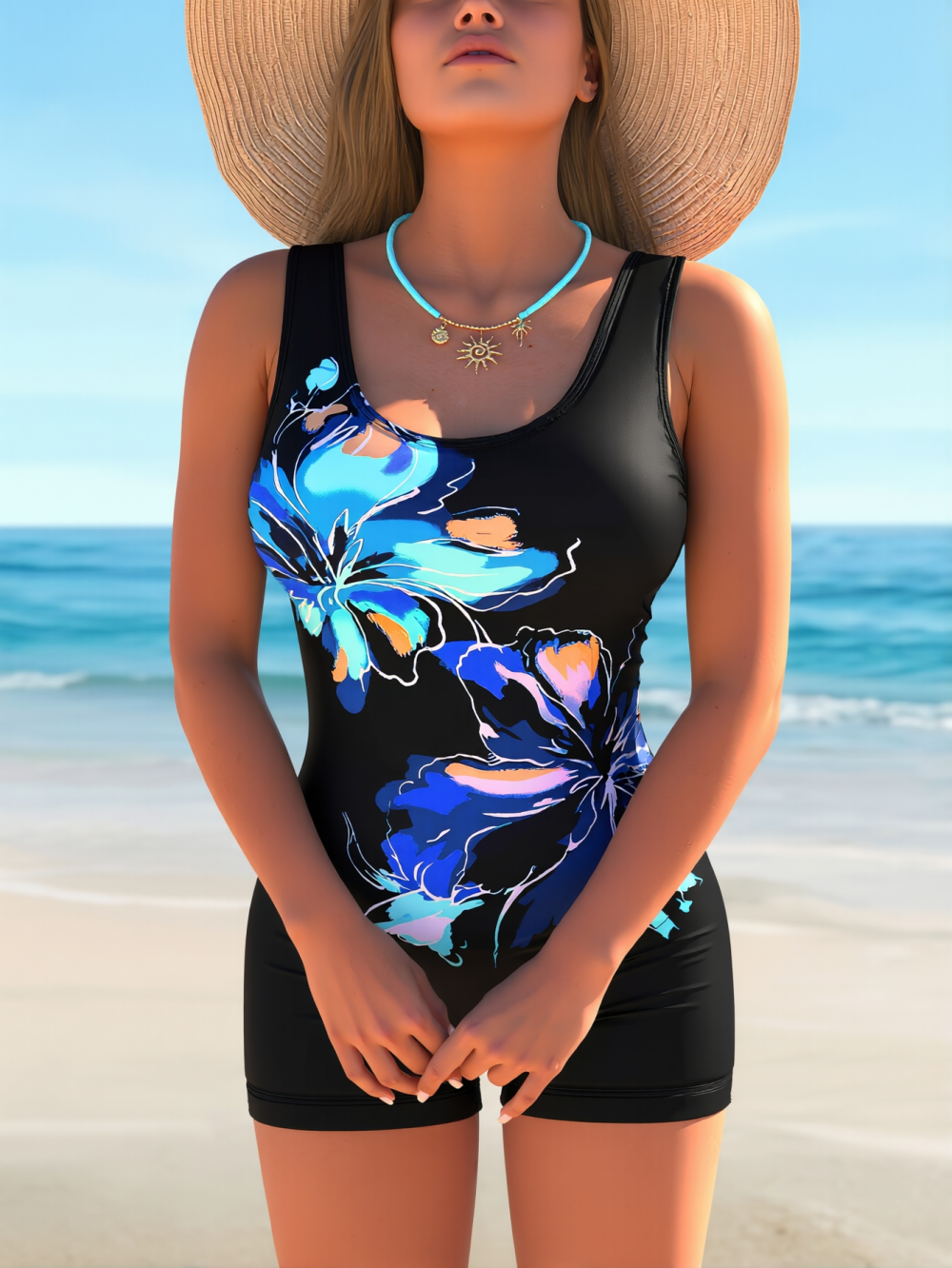 Midnight Bloom One-Piece Swimsuit